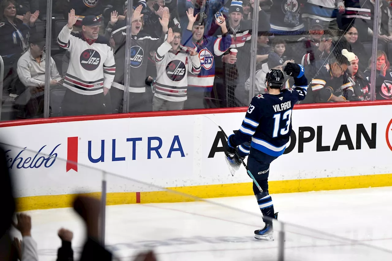 Vilardi Leads Jets to 5-2 Victory Over Flames