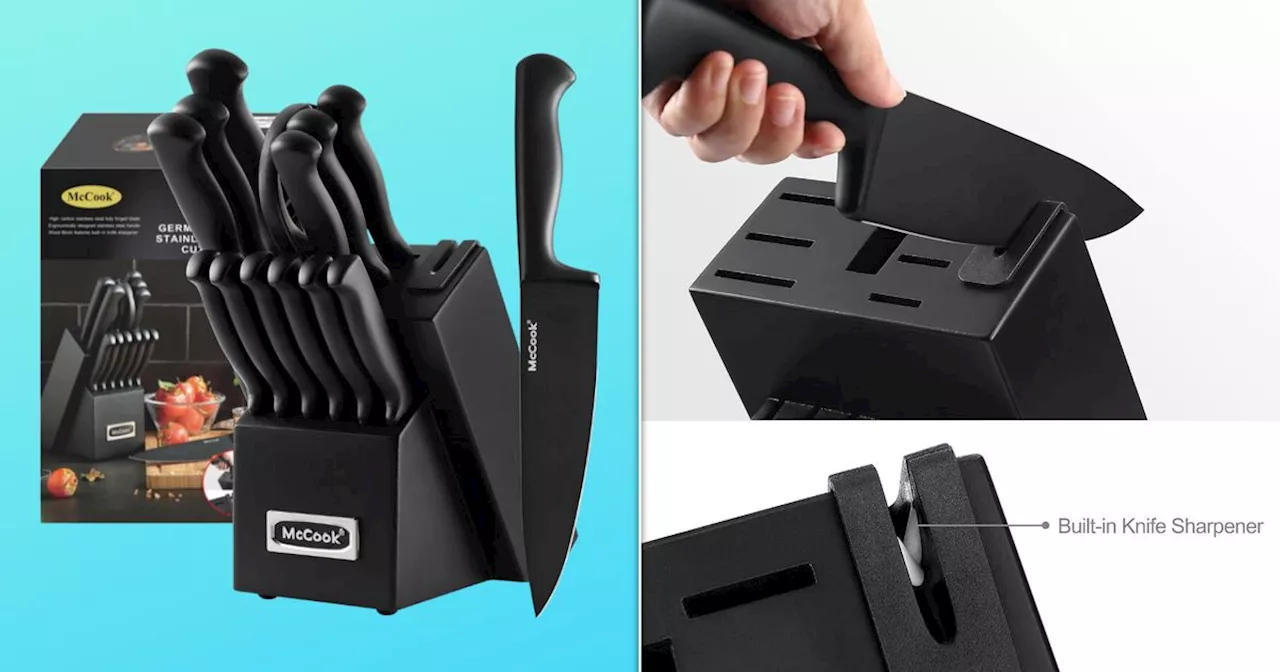 The 'Best Knife Set I've Ever Owned' Has A Built-In Sharpener — And It's 42% Off With Coupon