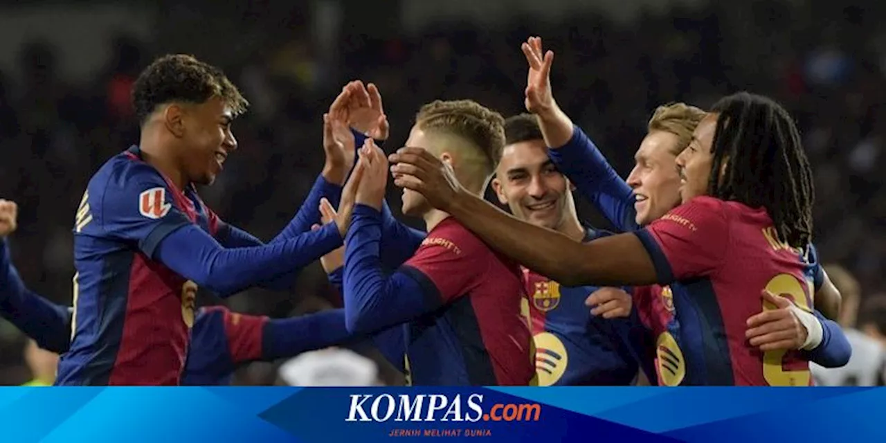 Barcelona Raih Kemenangan Telak Atas Valencia