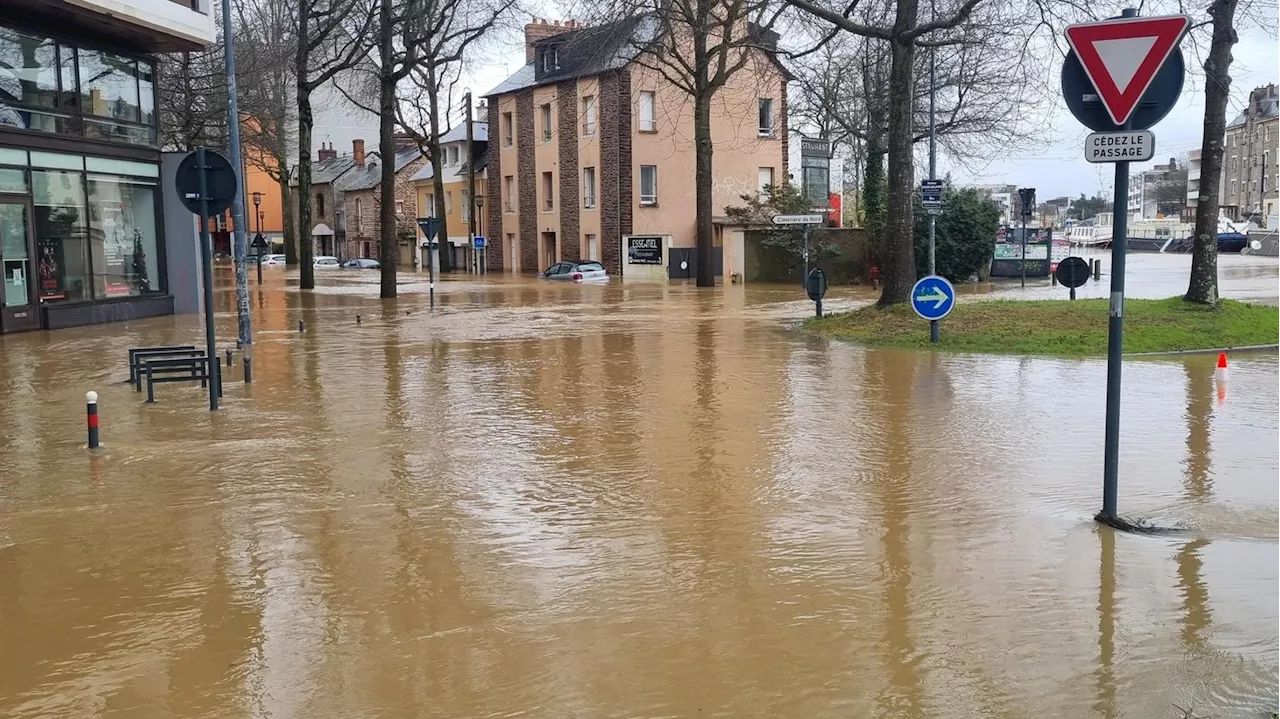 Crues : en Ille-et-Vilaine, vigilance rouge et situation « extrêmement difficile » à cause de la tempête Herminia