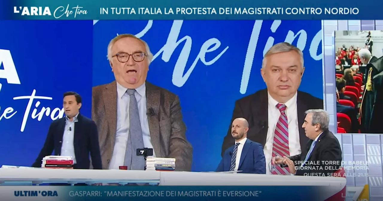 L&#039;aria che tira, Gasparri inchioda Bruti Liberati: &#034;Per forza, stavo zitto!&#034;