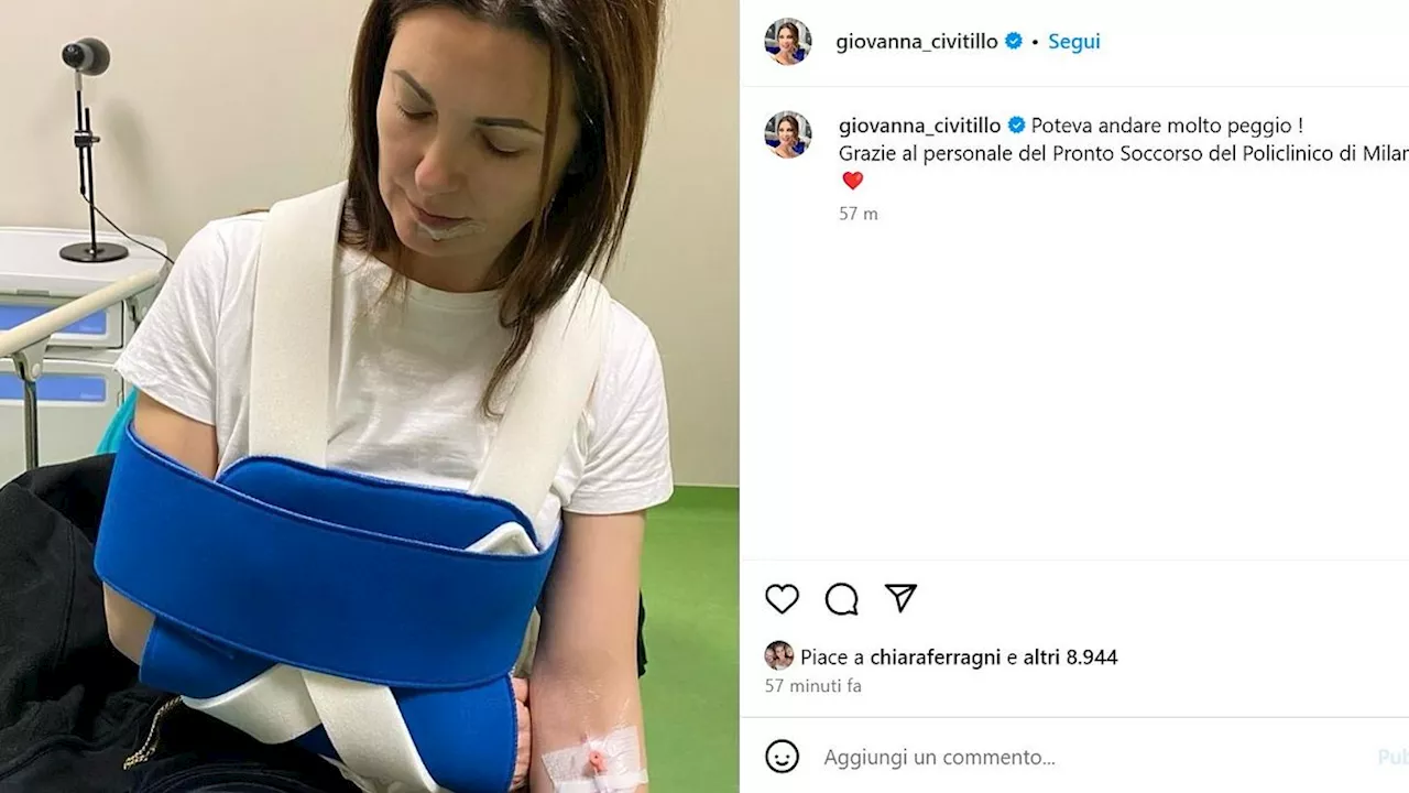 Giovanna Civitillo al pronto soccorso: “Poteva andare molto peggio”