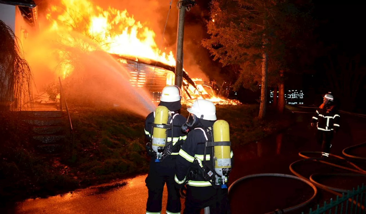 Meterhohe Flammen, Explosion: Feuerwehrleute in Hamburg verletzt