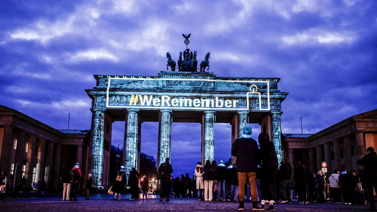 Berlin erinnert an die Opfer des Holocaust: Brandenburger Tor wird zum Mahnmal