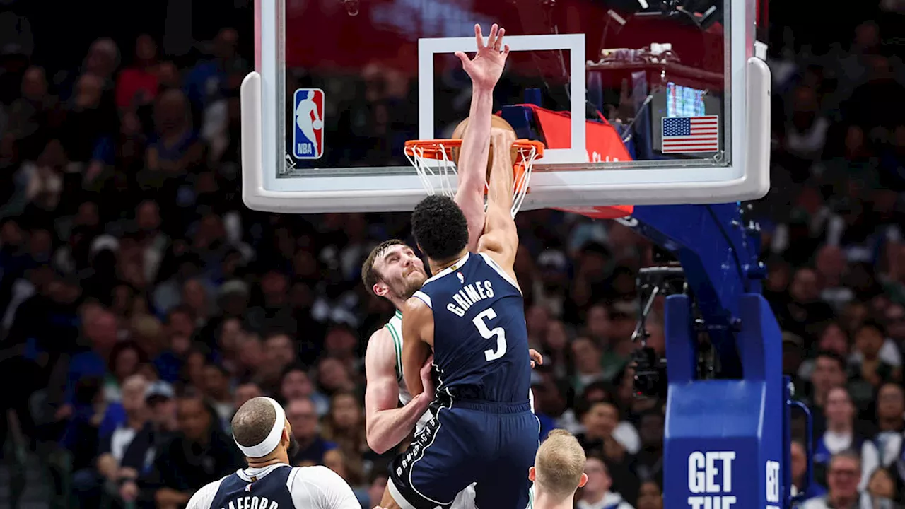 Kornet has hilarious reaction to Grimes posterizing him in Celtics-Mavs