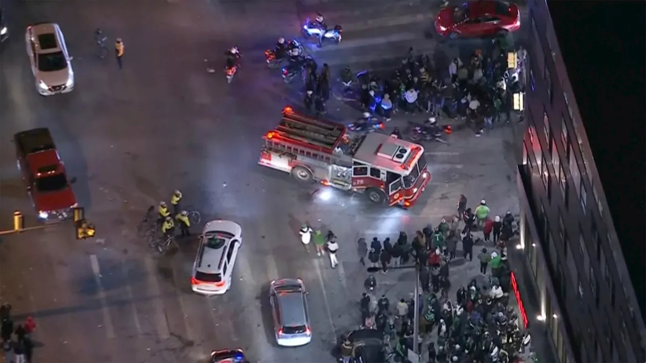 Car Drives into Crowd Celebrating Eagles' NFC Championship Win