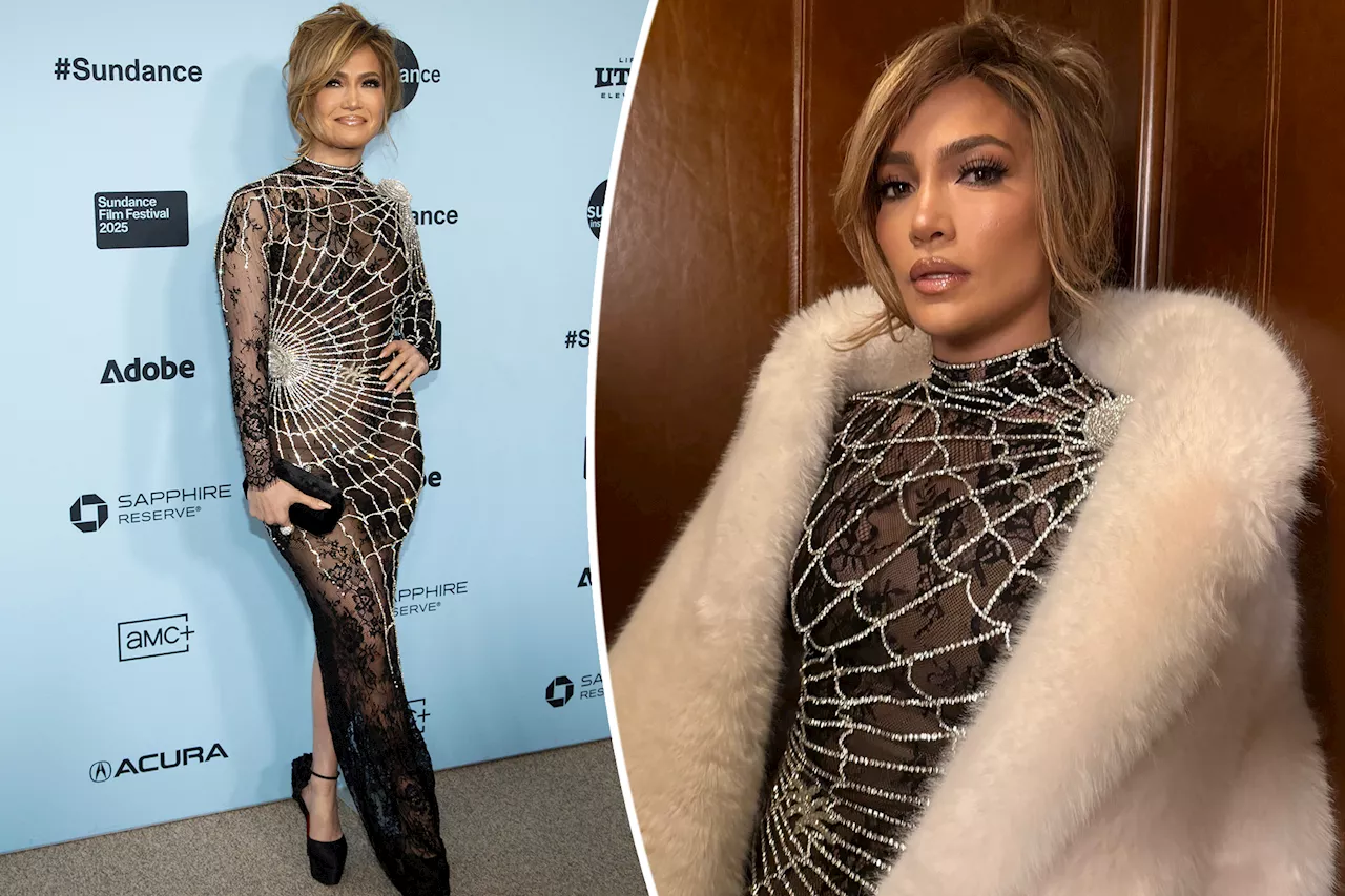 Jennifer Lopez Premieres 'Kiss of the Spider Woman' at Sundance in Themed Lace Gown