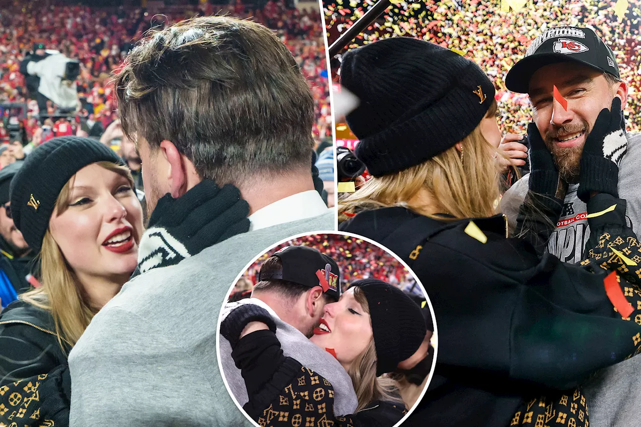 Taylor Swift and Travis Kelce's PDA After Chiefs' Victory