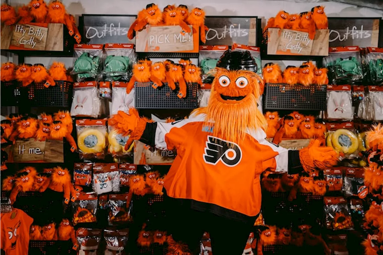 Gritty Opens His Own Store, Gritty's Chaos Factory, at Wells Fargo Center