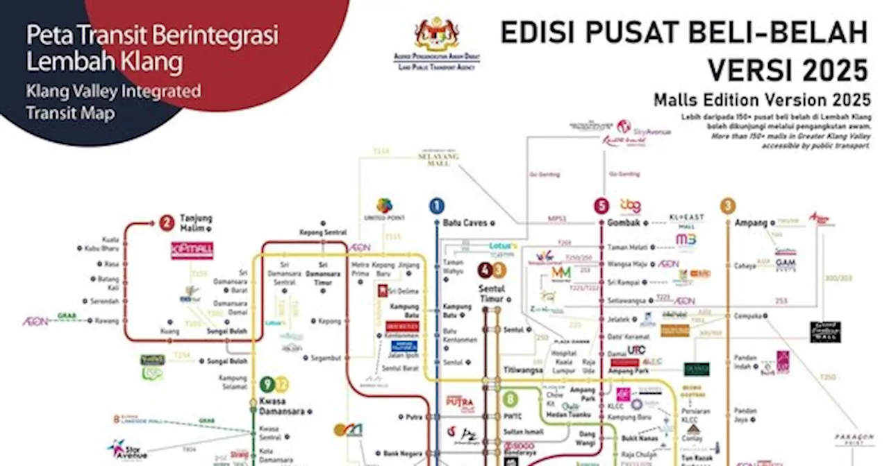 Man Creates Comprehensive Klang Valley Transit Map with Malls