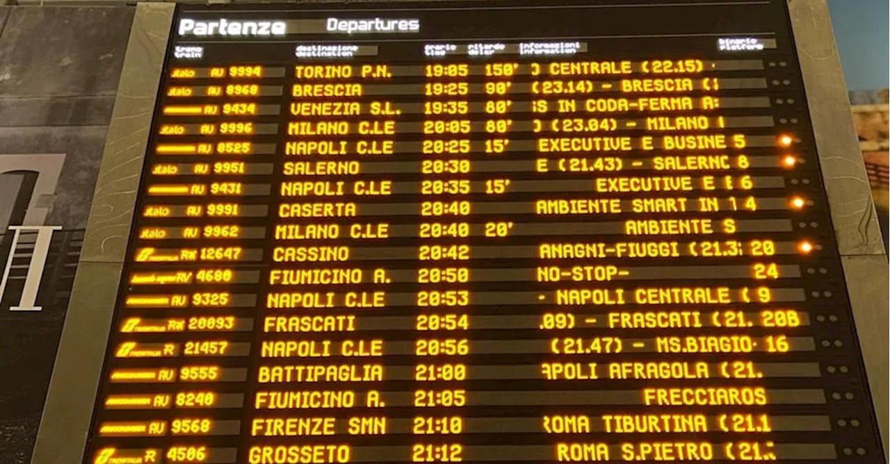 Ritardo Treni Roma-Napoli Dopo Accertamenti Tecnici