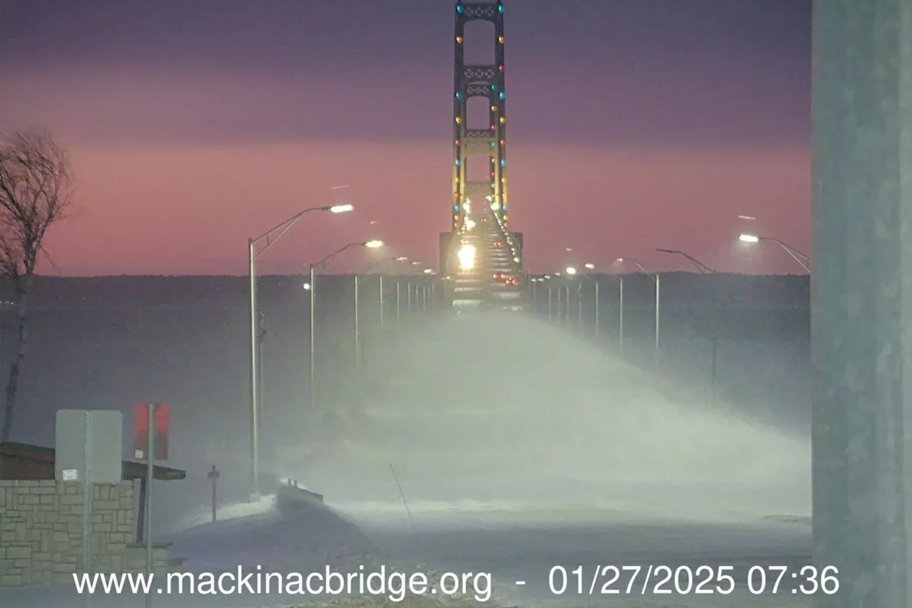 Mackinac Bridge Partially Closed Due to High Winds