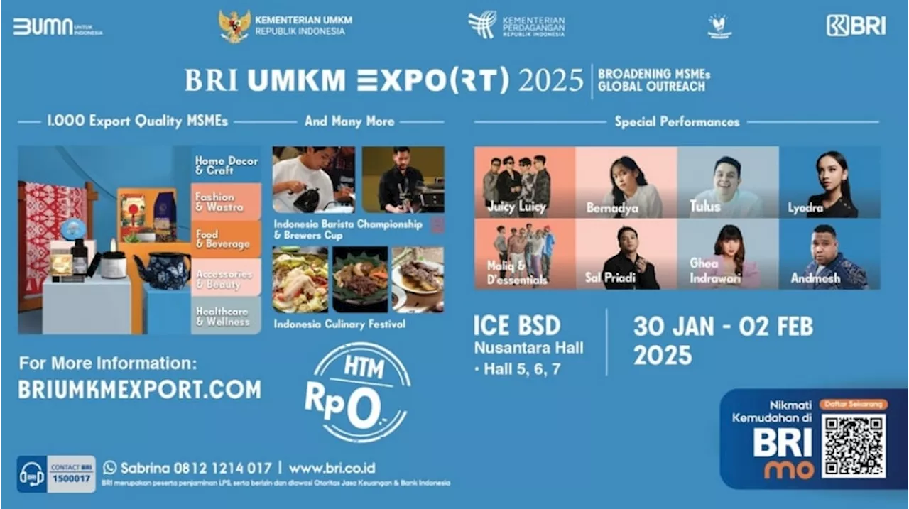 Digelar 4 Hari, BRI UMKM EXPO(RT) 2025 Full Hadirkan Music Performance hingga Expo 1.000 UMKM!