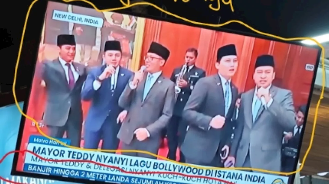 Mayor Teddy Viral Nyanyi Lagu Bollywood di Istana India