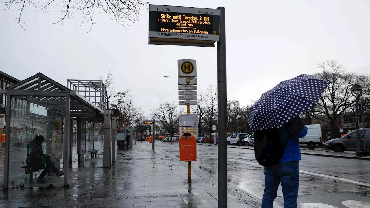 Streik bei der BVG in Berlin: Nahverkehr stark beeinträchtigt