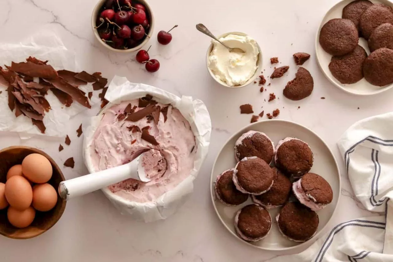 Cherry Chocolate Ice Cream Sandwich Recipe