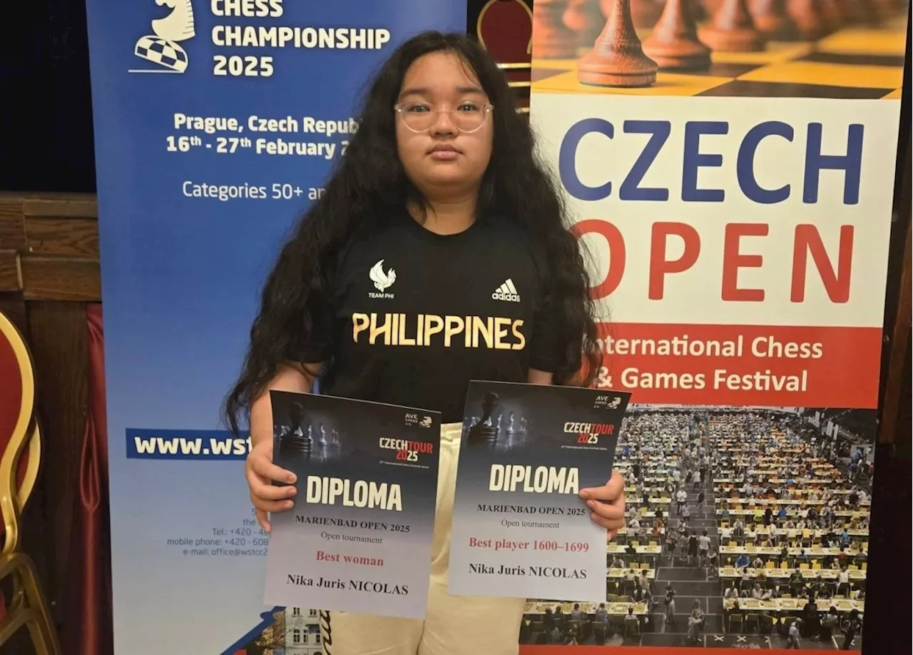 Nicolas gets 2 awards in Czech Republic chess event