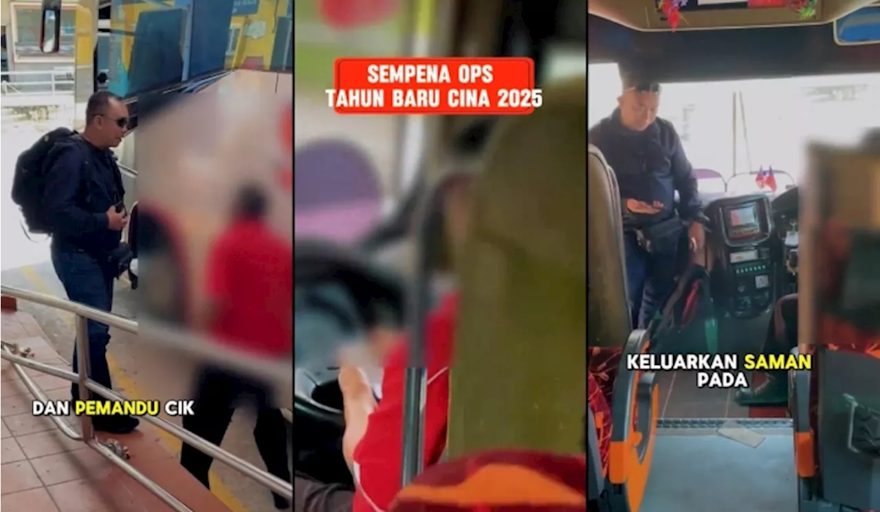 [Video] JPJ Jadi ‘Undercover’, Pemandu Bas Disaman Gara-gara Main Telefon Waktu Memandu