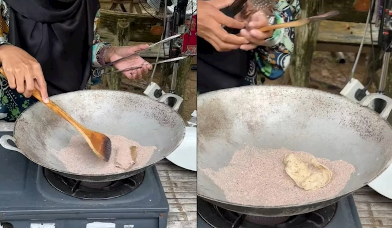 [Video] Wanita Tunjuk Cara Goreng Keropok Guna Pasir Pantai Buat Ramai Tertanya