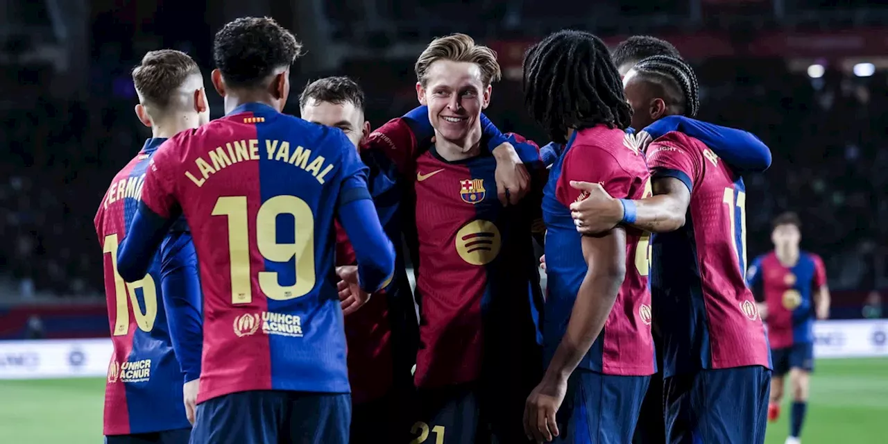 Frenkie de Jong scoort en FC Barcelona wint overtuigend van Valencia