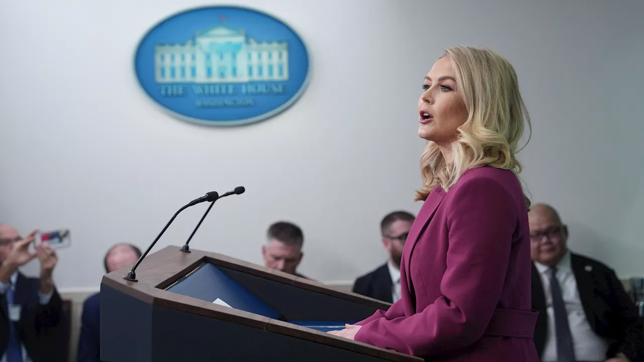 Karoline Leavitt, the youngest White House press secretary, makes her debut in the briefing room