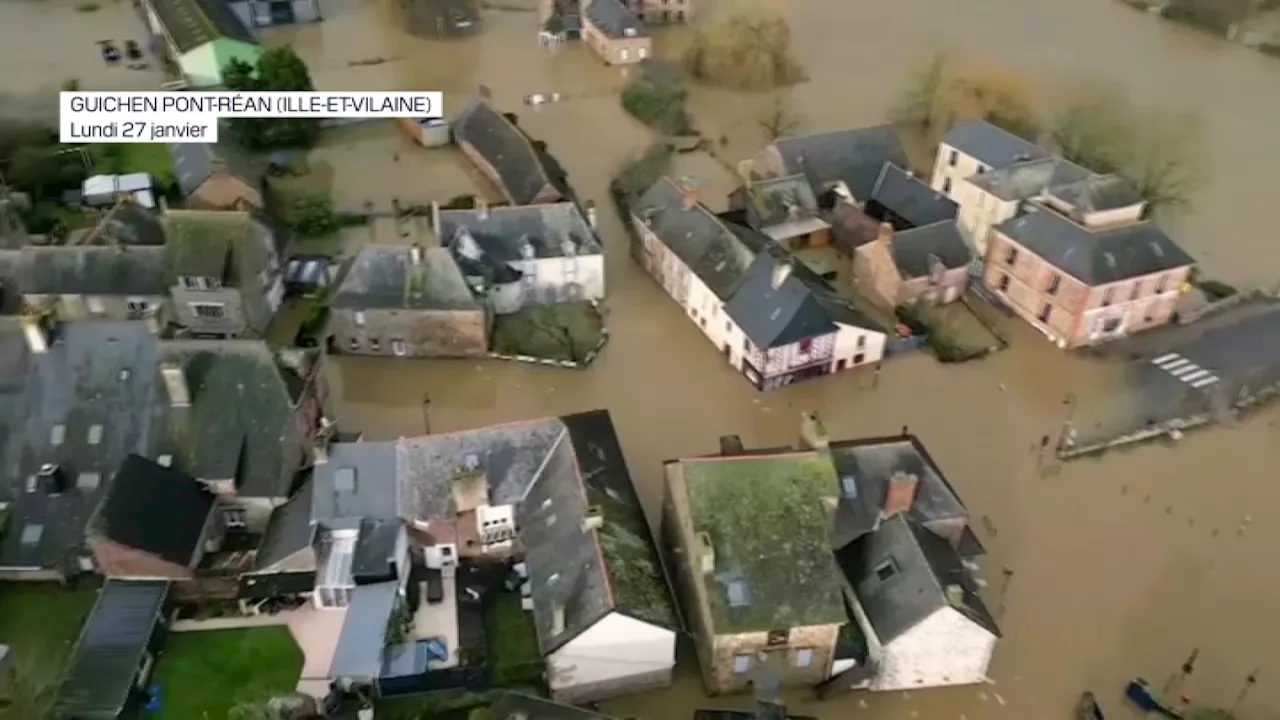 Inondations en Ille-et-Vilaine: La ville de Guichen-Pont-Réan touchée de plein fouet