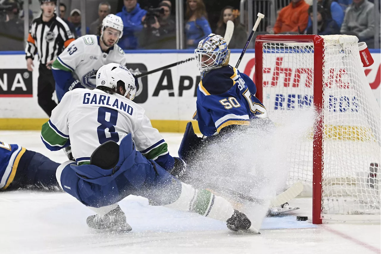 Canucks Beat Blues 5-2 for Second Straight Win