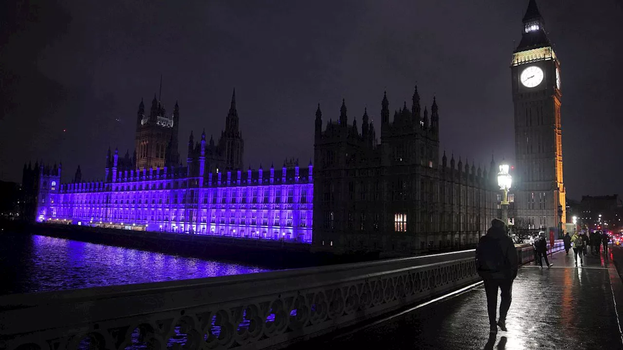 UK Landmarks Lit Purple to Commemorate Holocaust Memorial Day