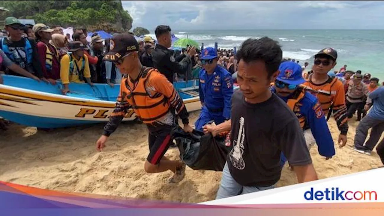 Pelajar Mojokerto Hanyut di Pantai Drini Gunungkidul, 3 Tewas-1 Hilang