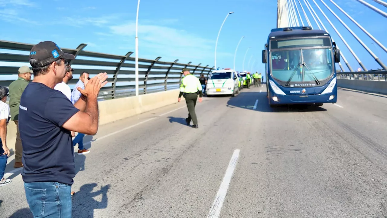 A Barranquilla llegaron 8 nuevos buses para fortalecer operación de Transmetro