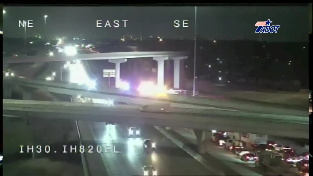 I-30 in Fort Worth Closed After Multi-Vehicle Crash Involving Semi-Trucks