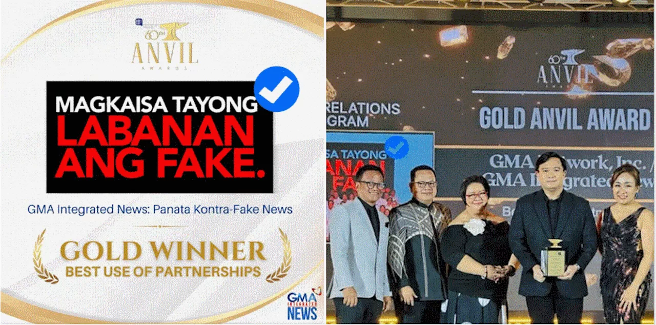 GMA Integrated News Wins Gold at Anvil Awards for 'Panata Kontra-Fake News' Campaign