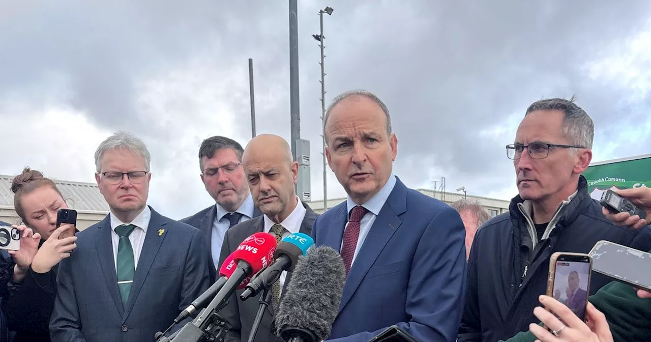 Uneasy Storm Eowyn encounter for Taoiseach Micheál Martin in Roscommon