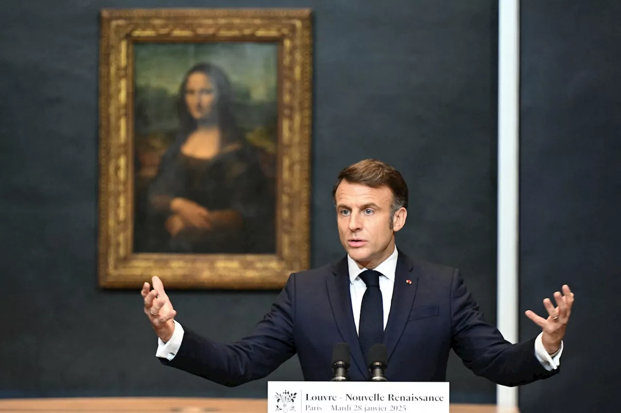 Macron anuncia 'novo renascimento' do Louvre, com espaço independente para a Mona Lisa