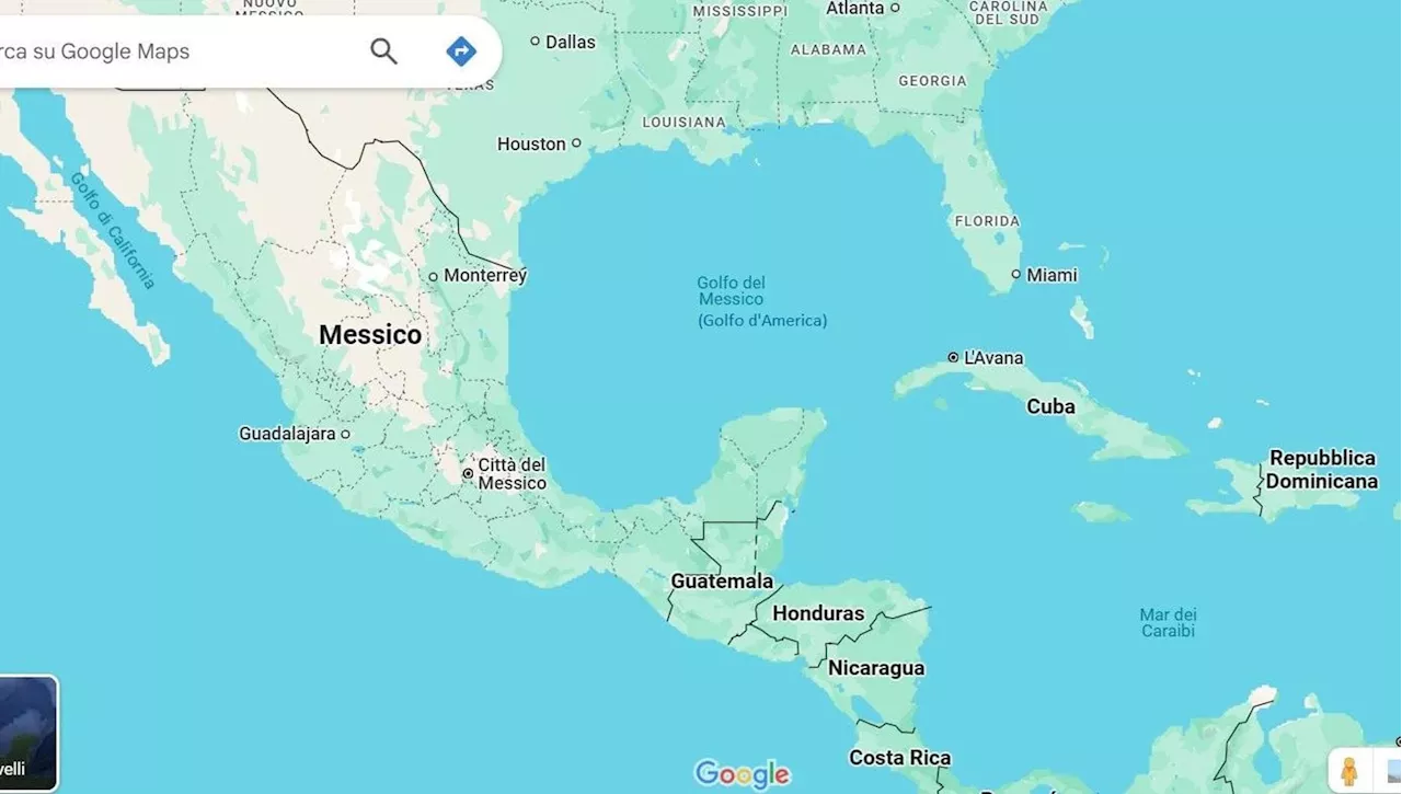 Golfo del Messico diventa Golfo d'America su Google Maps