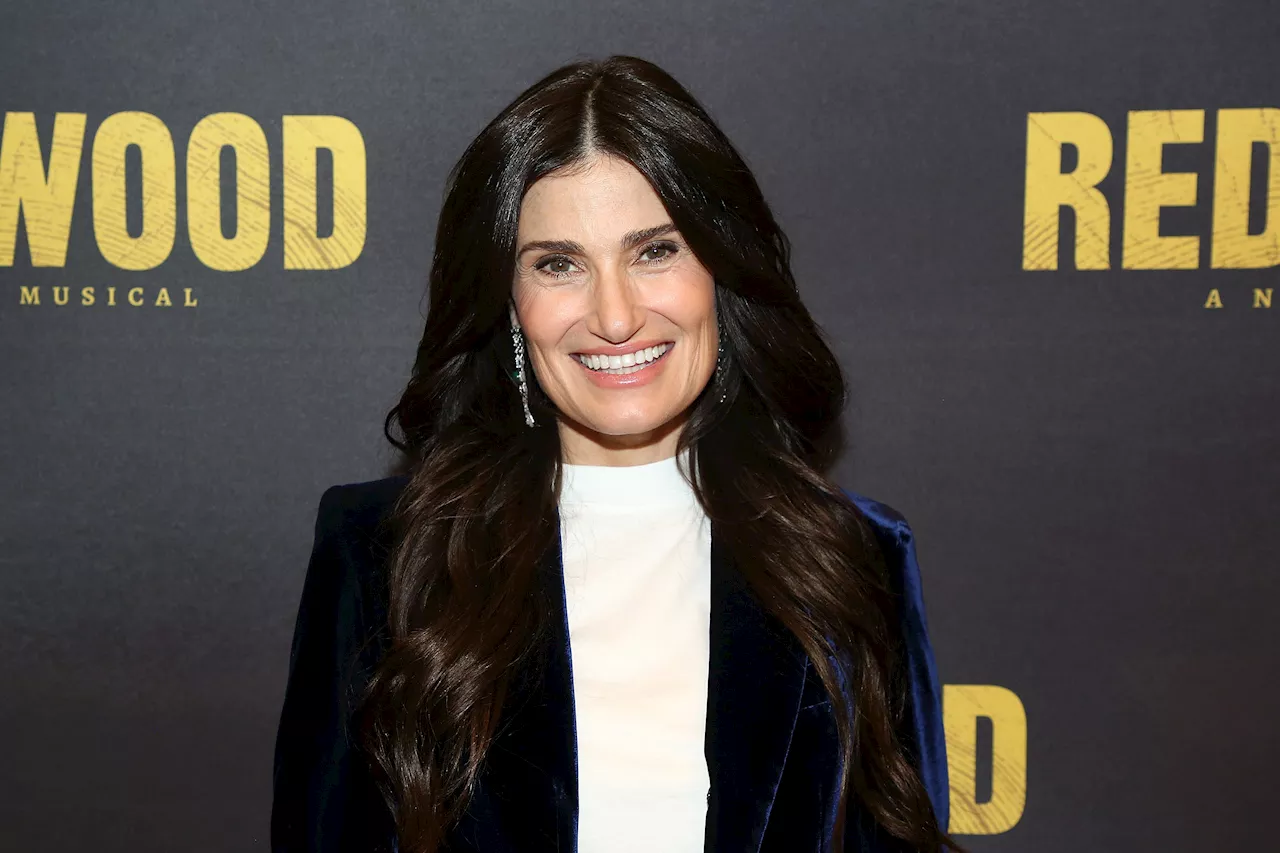 Idina Menzel Walks Red Carpet With Son Walker For Broadway Debut of 'Redwood'