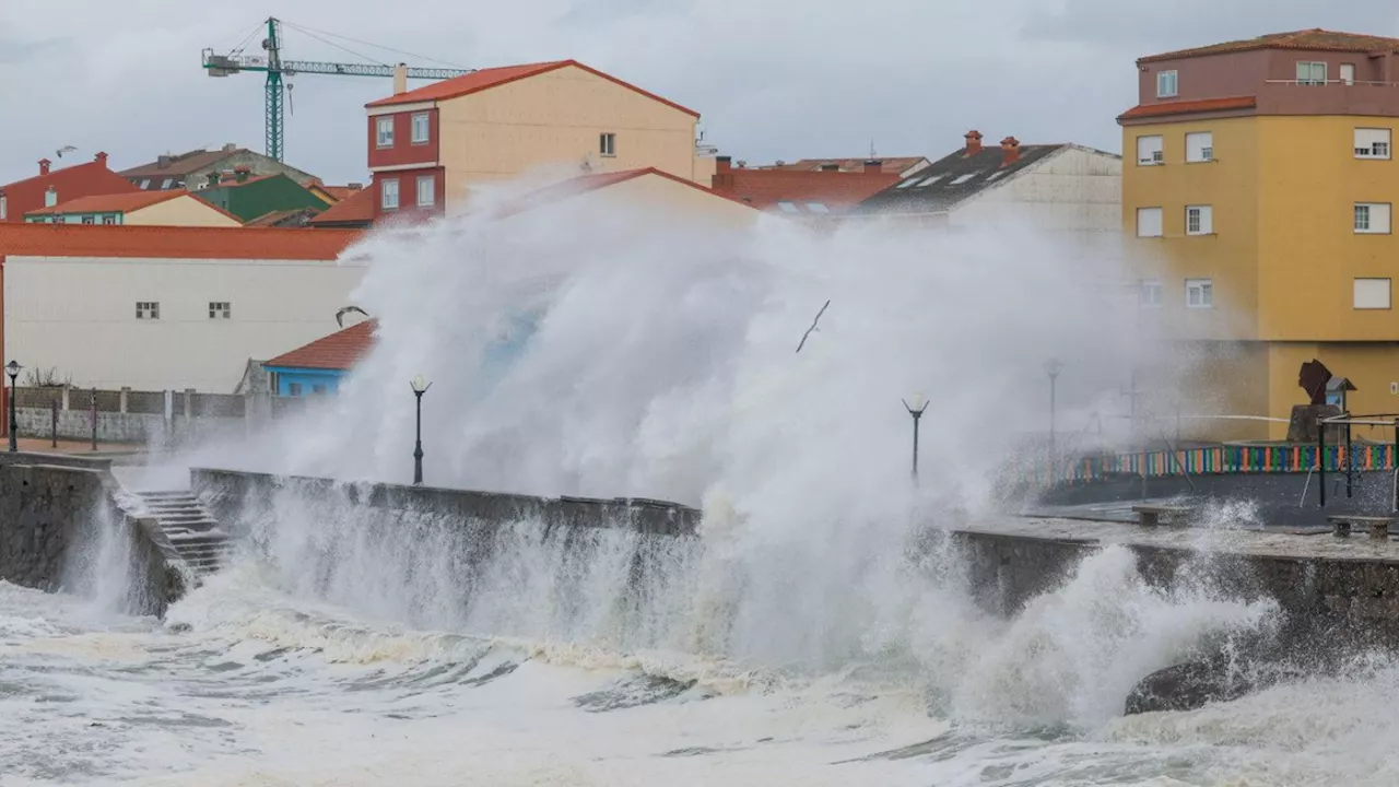 La borrasca Herminia activa la alerta en 14 comunidades, y deja a Cantabria, Galicia y Euskadi en nivel rojo