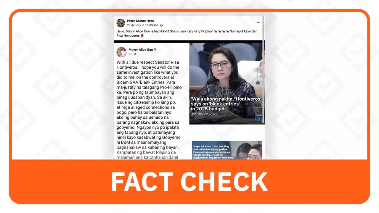 Fake Facebook Post Claims Tarlac Mayor Wants Senator to Investigate Blank Budget Items