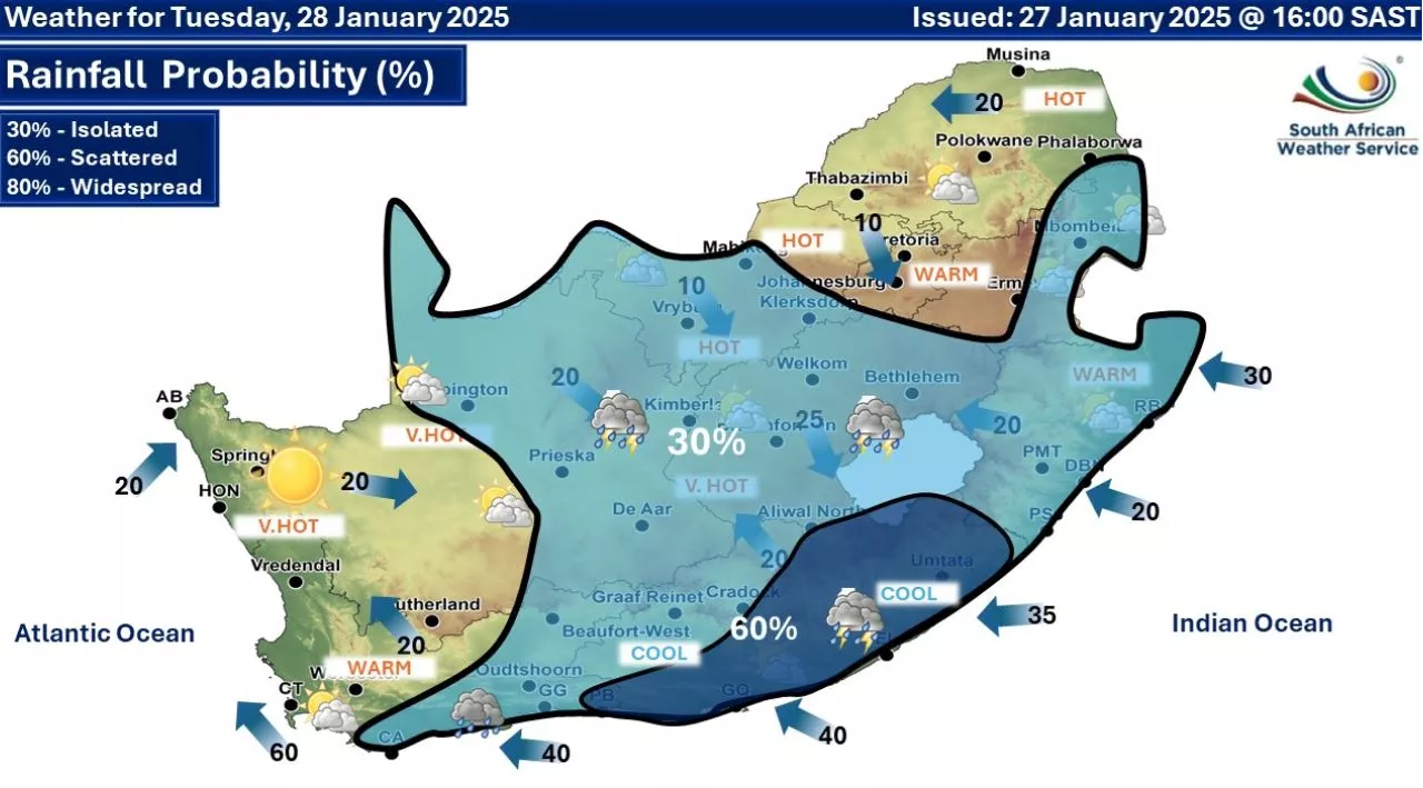 Cyberattack Cripples South African Weather Service, Public Urged to Use Social Media for Updates