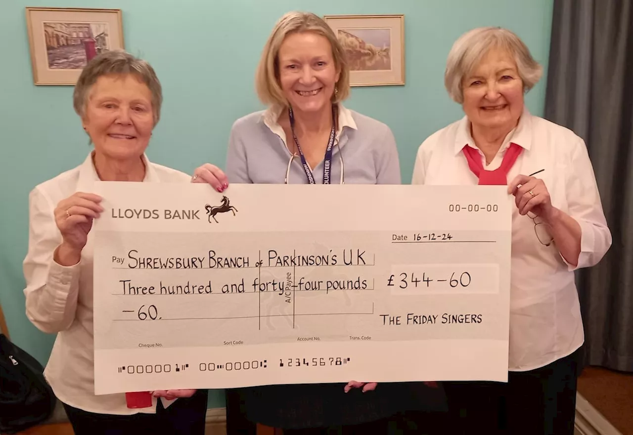 Shrewsbury Choir Donates Christmas Concert Proceeds to Parkinson's UK