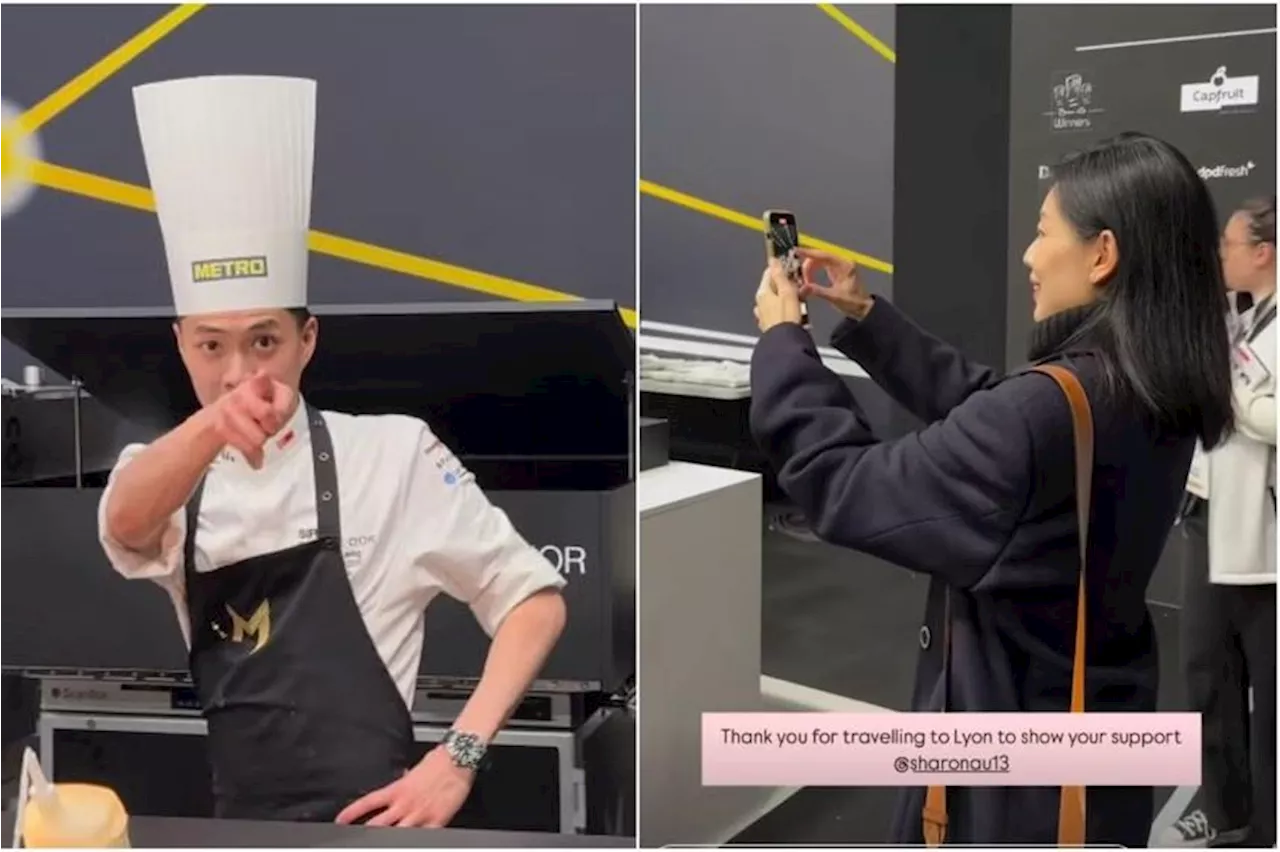 Sharon Au cheers on Singaporean chef Mathew Leong at Bocuse d'Or