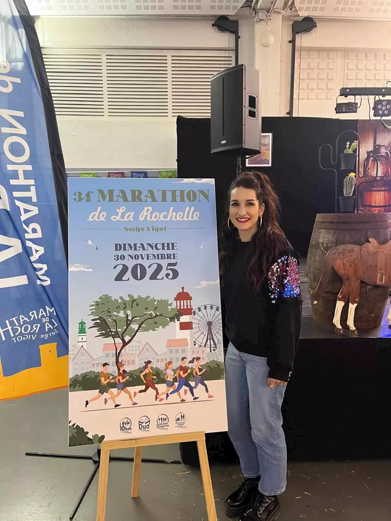 Graphiste Agenais Nelly Salles Crée le Visuel du Marathon de La Rochelle 2025