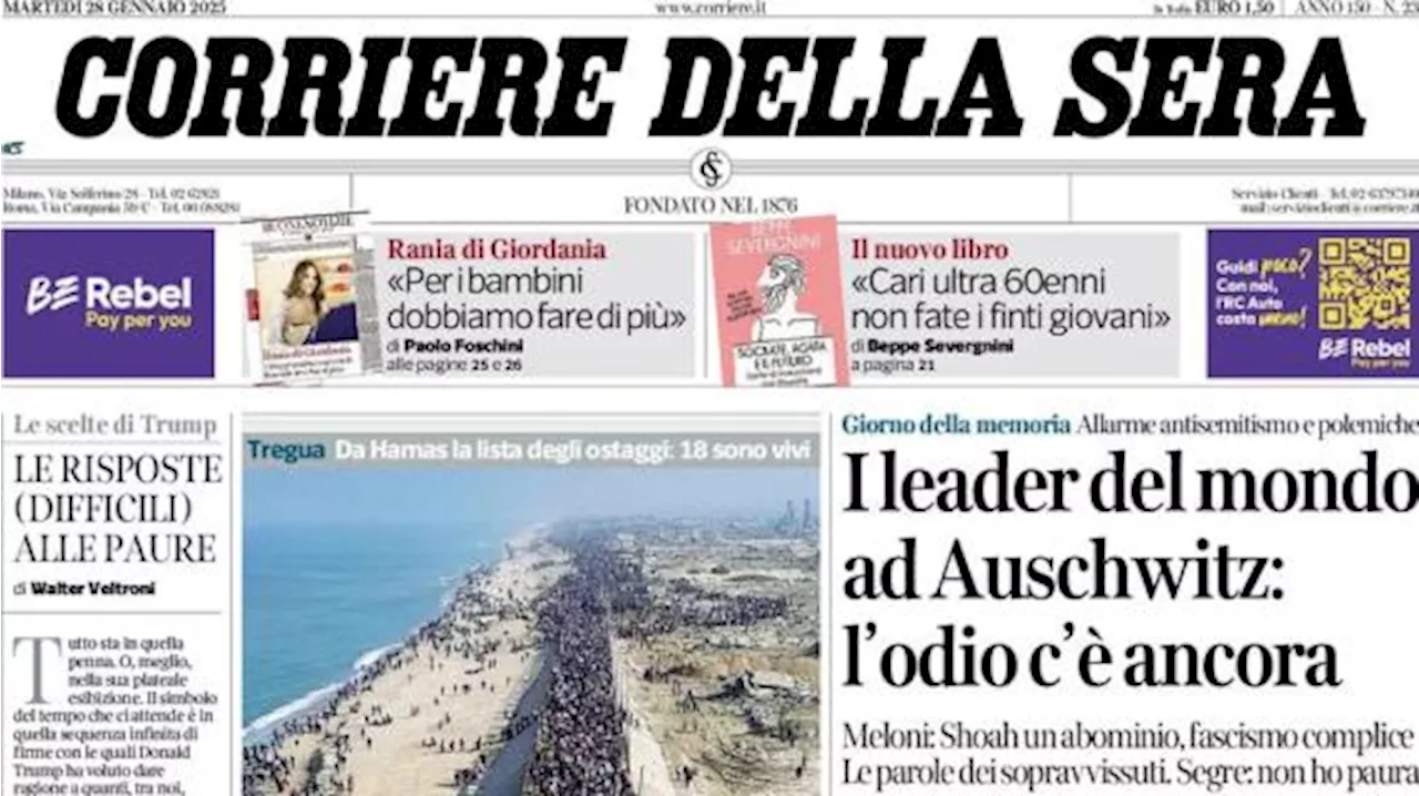 Corriere della Sera in prima pagina: 'Droga, fermato Radja Nainggolan in Belgio'