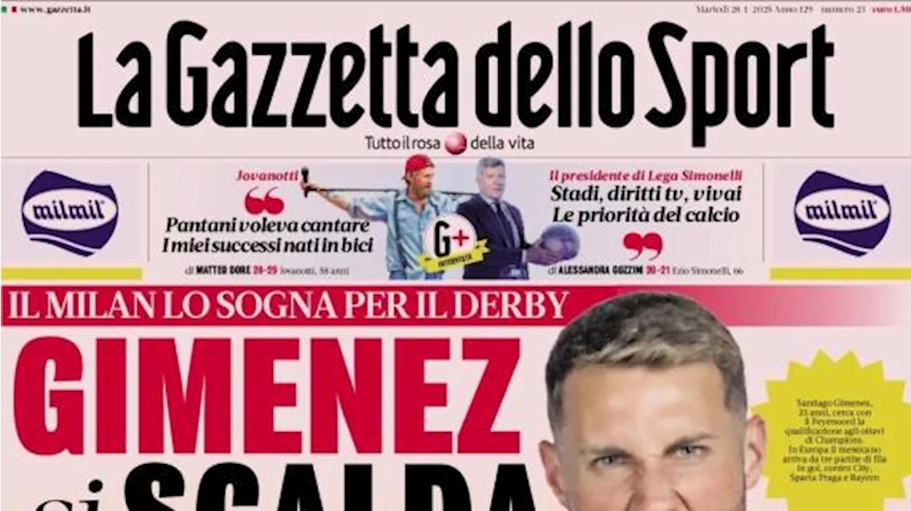 Gimenez si scalda, il Milan lo sogna per il derby