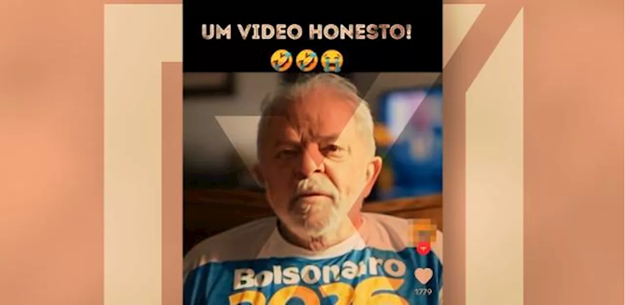 Vídeo satírico de Lula pedindo votos para Bolsonaro em 2026 é IA