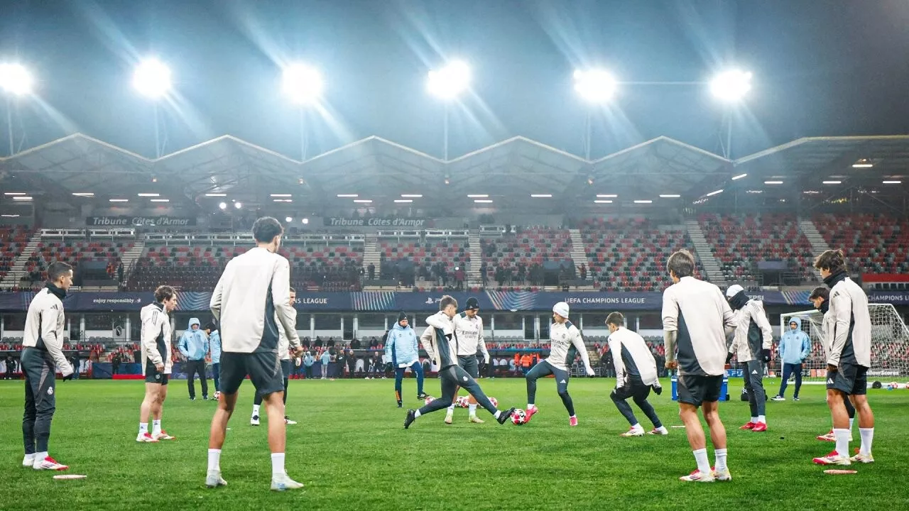 Les stars du Real Madrid s'entraînent à Guingamp avant de rencontrer Brest