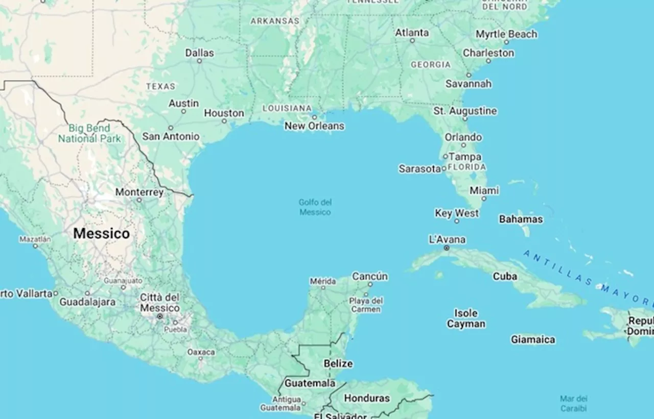 Google Maps rinominerà il Golfo del Messico in Golfo d'America