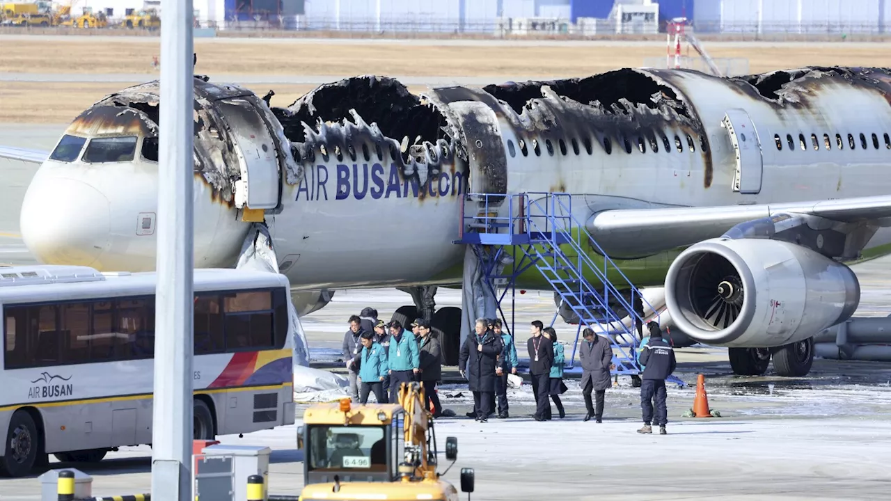 Passenger plane catches fire at South Korean airport. All 176 people on board are evacuated