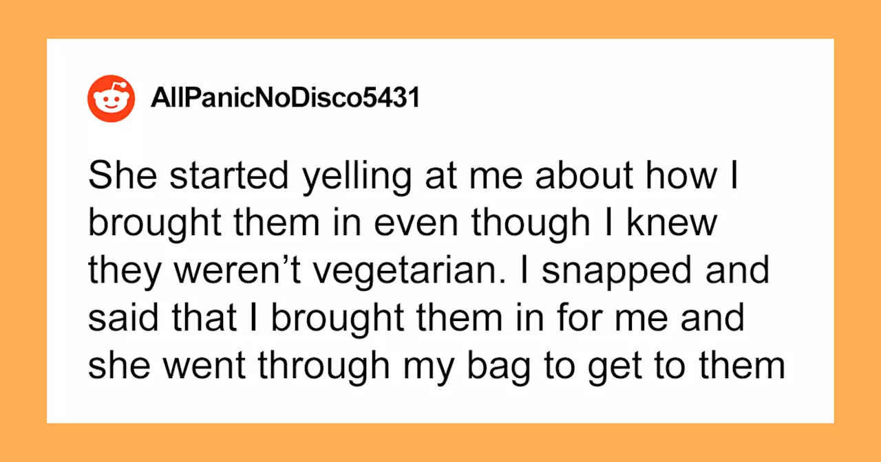 Coworker Steals Vegetarian's Snacks, Blames Her for 'Poison'