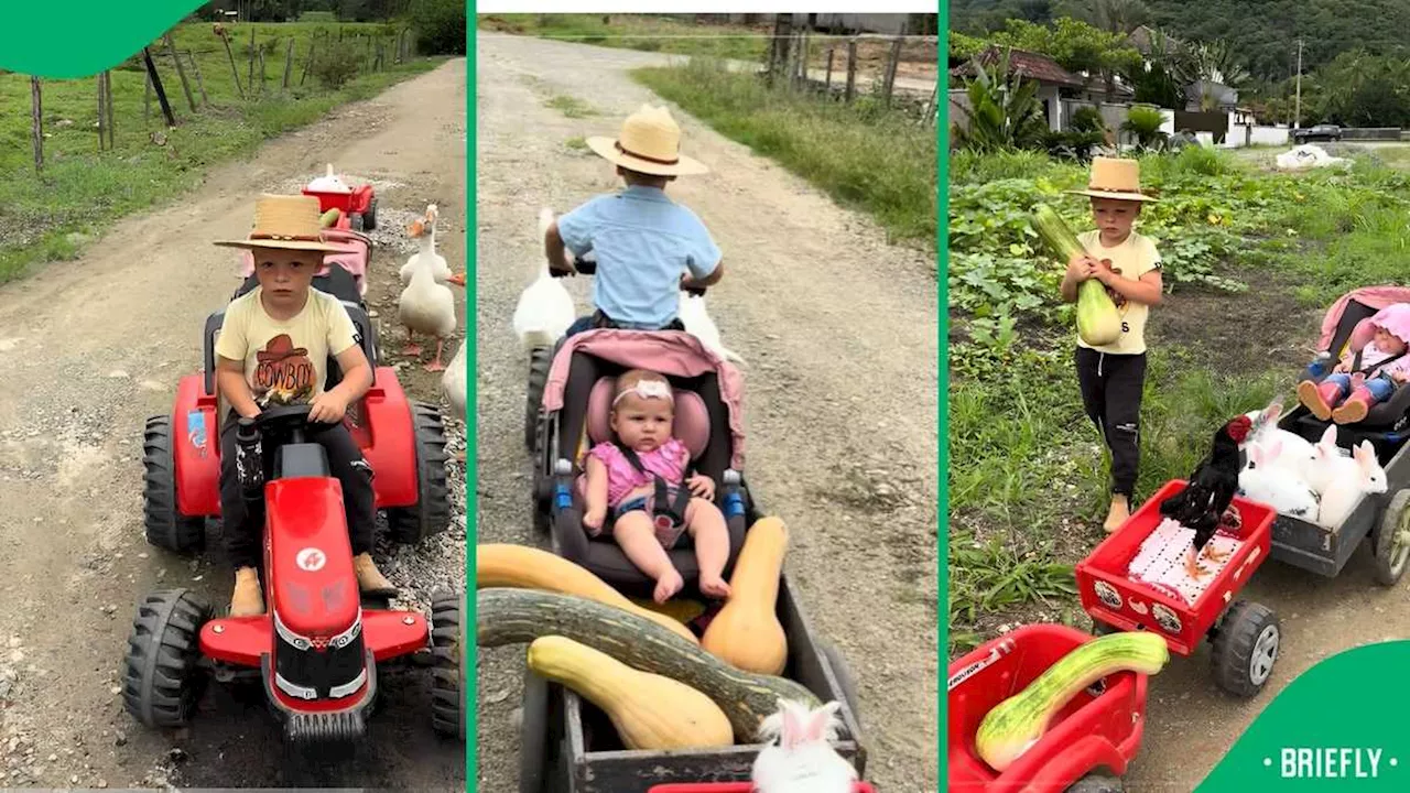 Farm Boy's Viral Video Melts Hearts With Adorable Farming Routine and Sibling Bond